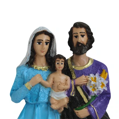 Imagem de Sagrada Família de Resina Nacional - 16 cm