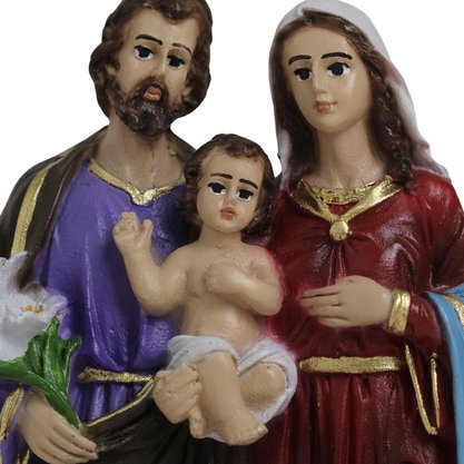 Imagem de Sagrada Família de Resina Nacional - 19 cm
