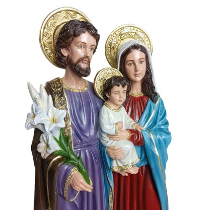 Imagem de Sagrada Família de Resina Nacional - 62 cm