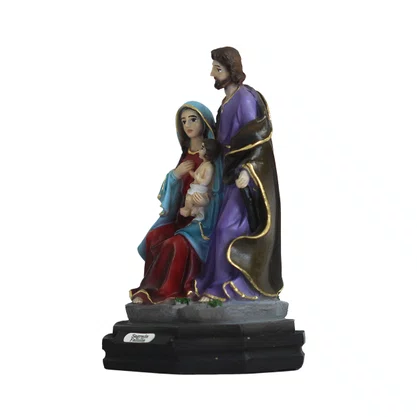 Imagem de Sagrada Família Maria Sentada de Resina Nacional - 15 cm