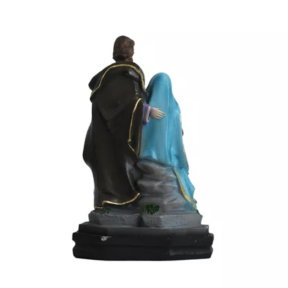 Imagem de Sagrada Família Maria Sentada de Resina Nacional - 15 cm