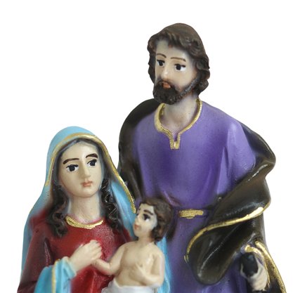 Imagem de Sagrada Família Maria Sentada de Resina Nacional - 15 cm