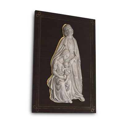 Imagem de Sagrada Família em Mármore no Quadro MDF  - 40 cm x 30 cm