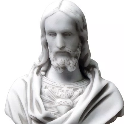 Imagem de Sagrado Coração de Jesus Busto em Mármore - 26 cm