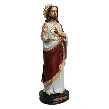 Imagem de Sagrado Coração de Jesus de Resina Nacional - 20 cm
