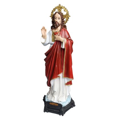 Imagem de Sagrado Coração de Jesus de Resina Nacional - 40 cm