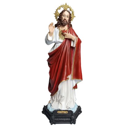 Imagem de Sagrado Coração de Jesus de Resina Nacional - 40 cm