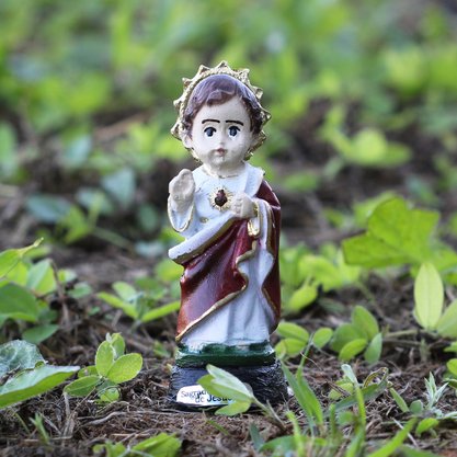 Imagem de Sagrado Coração de Jesus Infantil de Resina Nacional - 8 cm