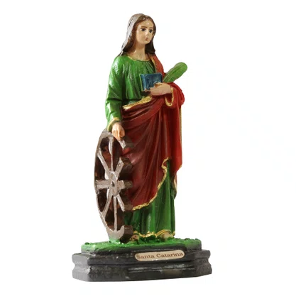 Imagem de Santa Catarina de Resina Nacional - 12 cm