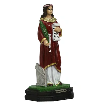 Imagem de Santa Cecília de Resina Nacional - 13 cm