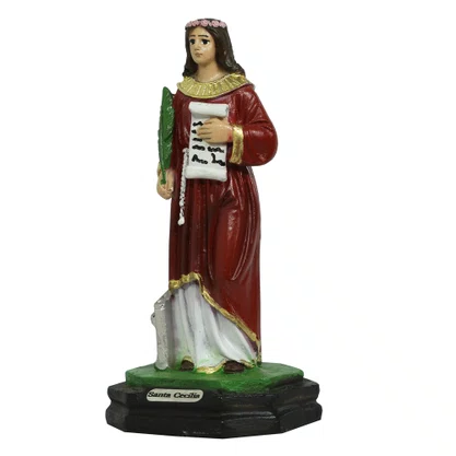 Imagem de Santa Cecília de Resina Nacional - 13 cm