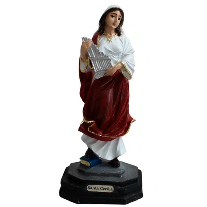 Imagem de Santa Cecília de Resina Nacional - 15 cm