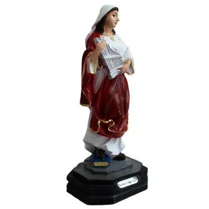 Imagem de Santa Cecília de Resina Nacional - 15 cm