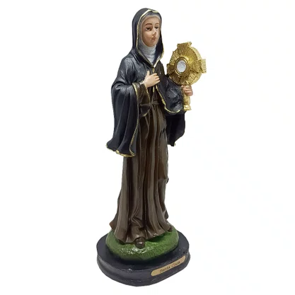 Imagem de Santa Clara de Resina Nacional - 20 cm