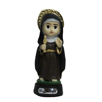 Imagem de Santa Clara Infantil de Resina Nacional - 8 cm