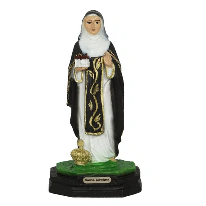 Imagem de Santa Edwiges de Resina Nacional - 12 cm
