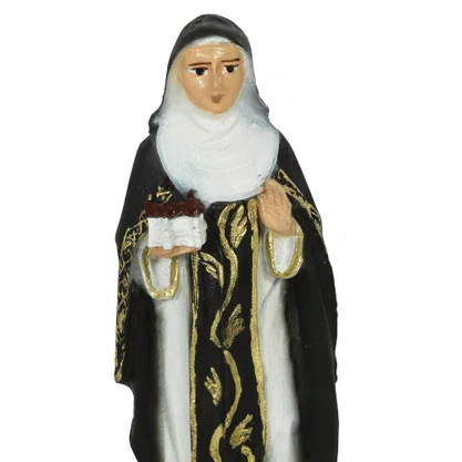 Imagem de Santa Edwiges de Resina Nacional - 12 cm