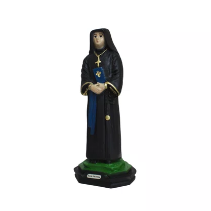 Imagem de Santa Faustina de Resina Nacional - 20 cm