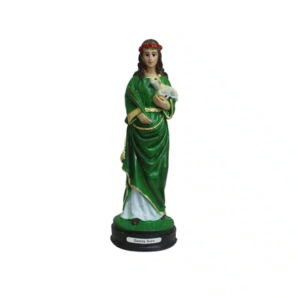 Imagem de Santa Inês de Resina Nacional - 15 cm