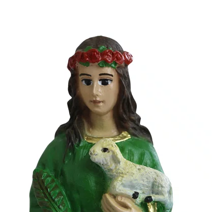 Imagem de Santa Inês de Resina Nacional - 15 cm