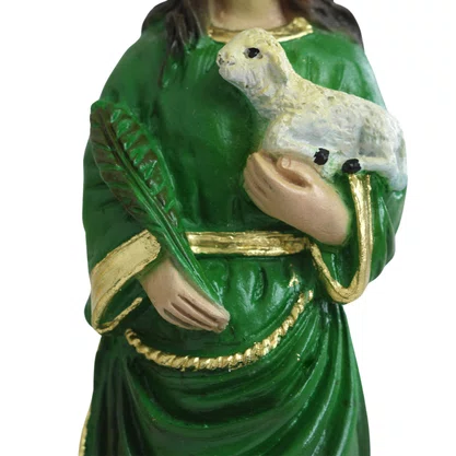 Imagem de Santa Inês de Resina Nacional - 15 cm