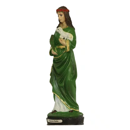Imagem de Santa Inês de Resina Nacional - 20 cm