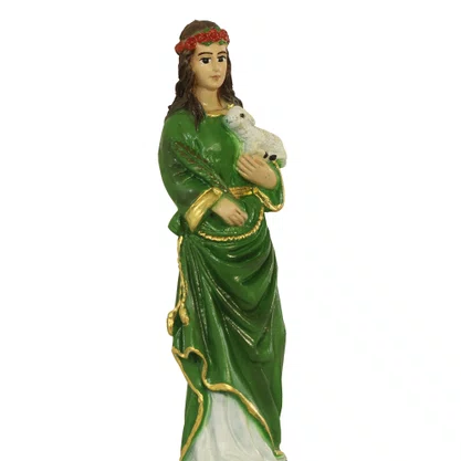 Imagem de Santa Inês de Resina Nacional - 20 cm