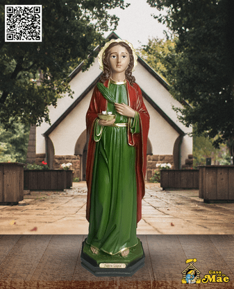 Imagem de Santa Luzia de Resina Nacional - 31 cm