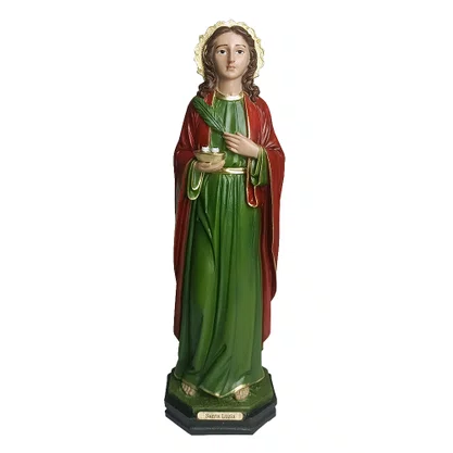 Imagem de Santa Luzia de Resina Nacional - 31 cm