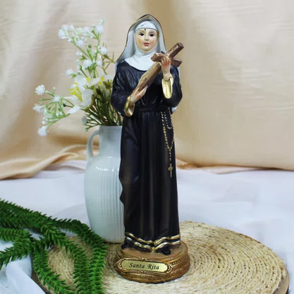 Imagem de Santa Rita de Resina Importada - 22 cm
