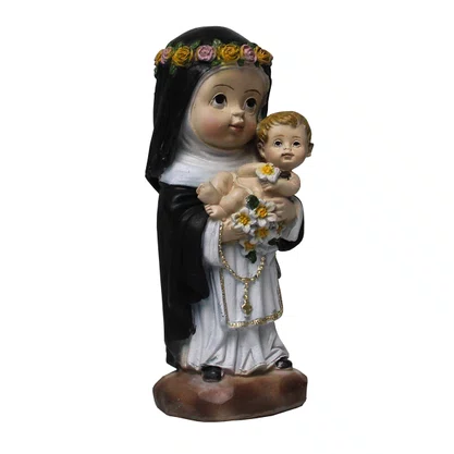 Imagem de Santa Rosa de Lima Infantil de Resina Nacional - 12 cm