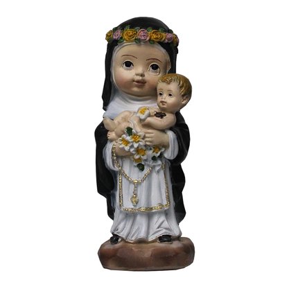 Imagem de Santa Rosa de Lima Infantil de Resina Nacional - 12 cm