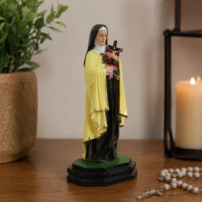 Imagem de Santa Teresinha de Resina Nacional - 15 cm