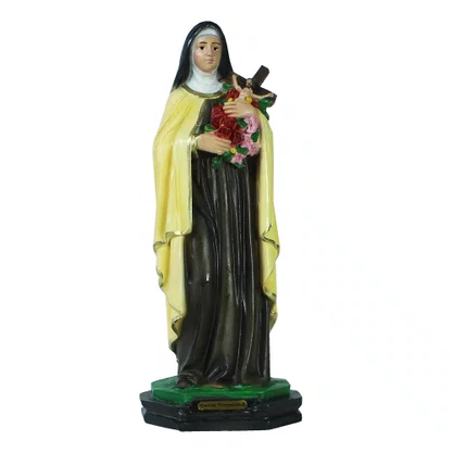 Imagem de Santa Teresinha de Resina Nacional - 22 cm