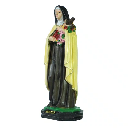 Imagem de Santa Teresinha de Resina Nacional - 22 cm