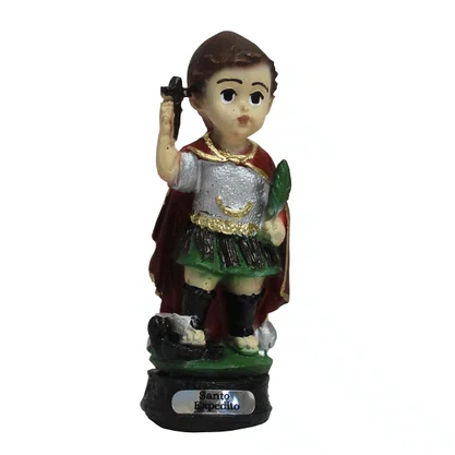 Imagem de Santo Expedito Infantil de Resina Nacional - 9 cm