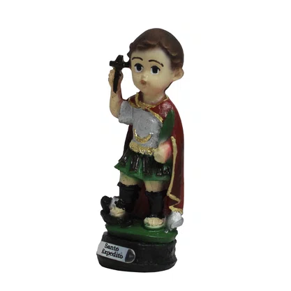 Imagem de Santo Expedito Infantil de Resina Nacional - 9 cm