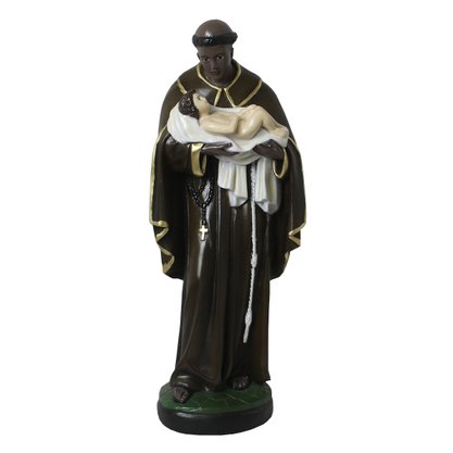 Imagem de São Benedito de Resina Nacional - 60 cm