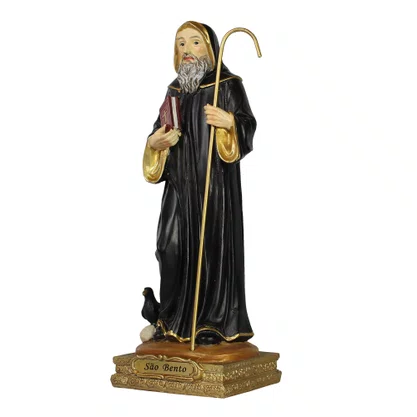 Imagem de São Bento de Resina Importada - 22 cm