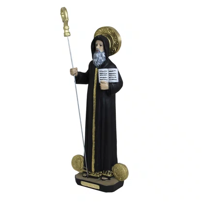 Imagem de São Bento de Resina Linha Premium - 29 cm
