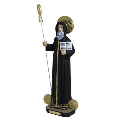 Imagem de São Bento de Resina Linha Premium - 29 cm