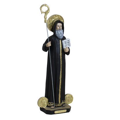 Imagem de São Bento de Resina Linha Premium - 29 cm