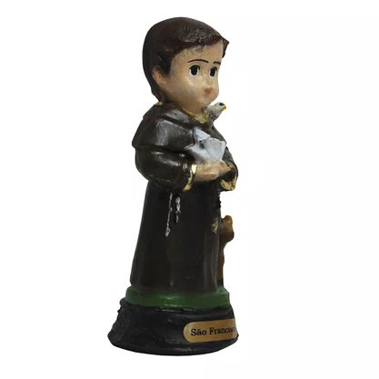 Imagem de São Francisco Infantil de Resina Nacional - 9 cm