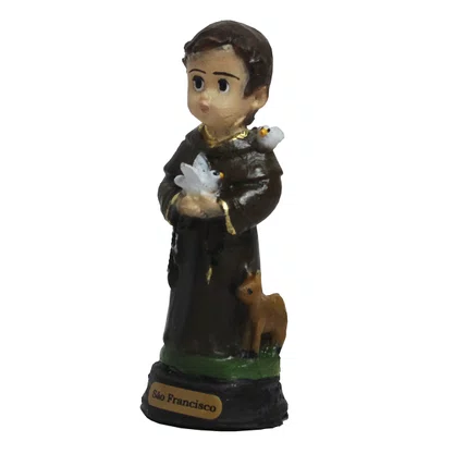 Imagem de São Francisco Infantil de Resina Nacional - 9 cm
