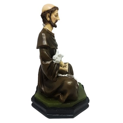 Imagem de São Francisco Meditando de Resina Nacional  - 20 cm