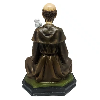 Imagem de São Francisco Meditando de Resina Nacional  - 20 cm