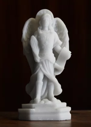 Imagem de Arcanjo São Gabriel em Marmore Natural - 15 cm