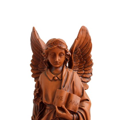 Imagem de São Gabriel Arcanjo Resina Efeito Madeira - 20 Cm