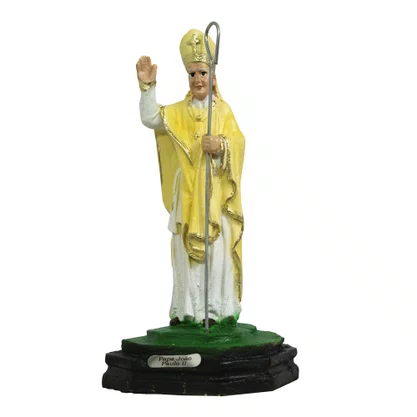 Imagem de São João Paulo II de Resina Nacional - 13 cm