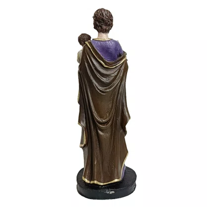 Imagem de São José com Menino Jesus no Colo de Resina Nacional - 19 cm